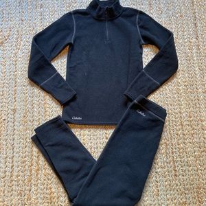 Cabela’s heavywt 1/4 zip fleece set 10-12